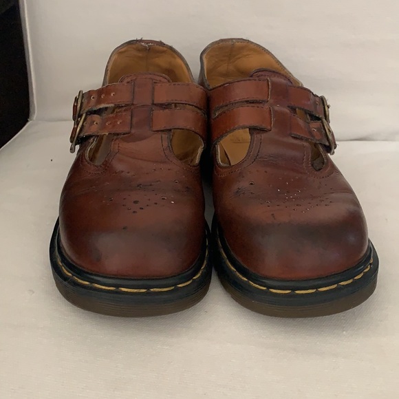 Dr Martens Double Buckle Mary Jane Brown Leather - Picture 4 of 15